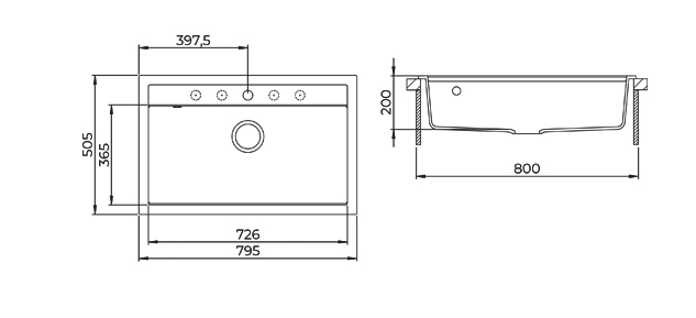 Helika Quadro SQQ 103 Silica 111 795x505 mm