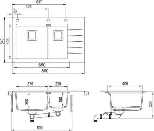  Helika  Delicia GQD150W Graphite 222 | № 8898 | 860x540 мм