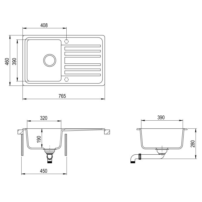 Aquasanita Notus SQ101 112 Ora | № 7387 | 765 x 460 мм