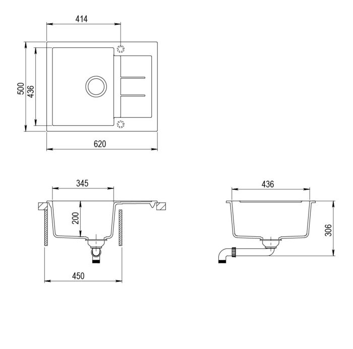Aquasanita  Tesa SQT102 Light grey 221 | № 7802 | 620 x 500 мм